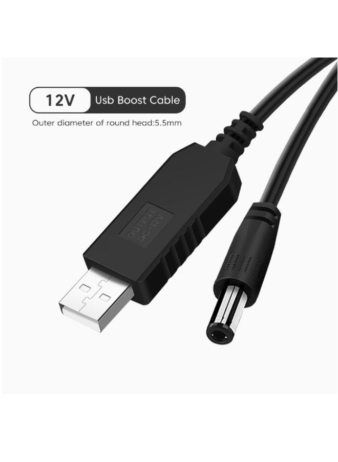 USB Boost Line Power Supply DC 5V To DC 12V Power Line 1A Power Cord Output Cable | HighEnd | For Router - Image 2